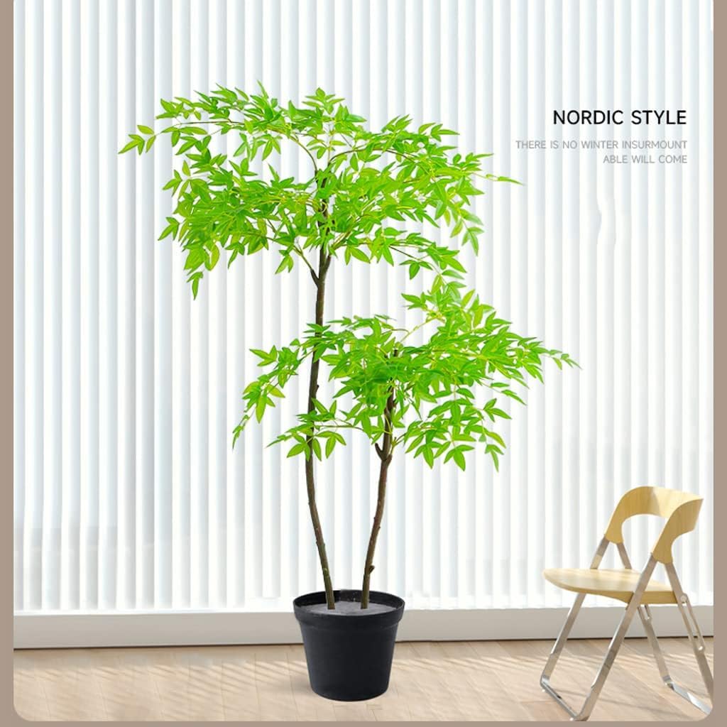 人工観葉植物 約150cm 黒ポット Amazon｜人工観葉植物 150 センチメートル/4.9 フィート人工木人工竹の